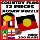 Jigsaw Puzzle Country Nationality Flaf Flags Children Puzzles 12 Piece Pieces