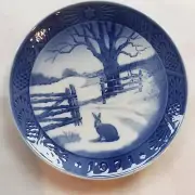1971 Royal Copenhagen Christmas Plate Hare in Winter Bing & Grondahl Jule