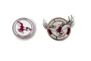 SET OF 2 MANLY SEA EAGLES NRL TEAM HERITAGE LOGO PIN BADGE & MASCOT LOGO PIN