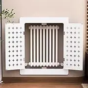 Modern Home Wood Radiator Cover,Vented Safety steam Decorative Radiator Cover,Heating Cabinet Shelf,with 2 Doors,Built-in design, strong load-bearing capacity,for Living Room Bedroom.(L60*H70cm)