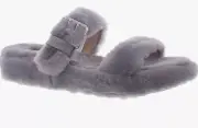 NWB UGG Women's Fuzz Yeah Wedge Platform Sandal, Geyser/Gray,sz.7