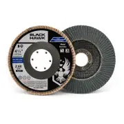 200 Pack 4.5" x 7/8" Black Hawk 80 Grit Zirconia Flap Disc Grinding Wheels T27