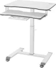 Mobile Standing Desk with Keyboard Tray,Computer Workstation, Height Adjustable