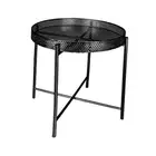 Iron Outdoor Side Table Bedside Table for Small Space Indoor Outdoor Garden