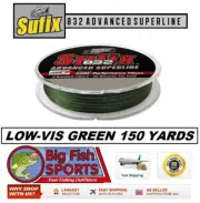 SUFIX 832 Advanced Superline Braid Low-Vis Green 150 Yards PICK YOUR SIZE!