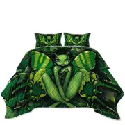 Fairy Green Butterfly Fantasy Coverlet