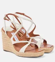 [Jimmy Choo] Jimmy Choo Ayla 110 espadrille wedges AU 6 white