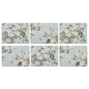 Ashdene Dining Kitchen Elegant Rose Mint Cork Back Placemats Set 6