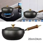 Wok with Lid Soup Pot No Coating Frying Wok Pan for Hotel Restaurant Dorm