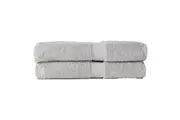 2pc Canningvale Royal Splendour Bath Sheet Set Silver Home Bathroom Decor