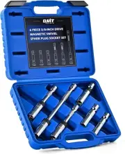 3/8" Drive Magnetic Swivel Spark Plug Socket Set Thin Wall Spark Plug Sockets k
