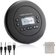 CD Player Portable, MONODEAL Bluetooth CD Player, Rechargeable Compact Small Wal