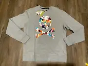 MSRP$148 Robert Graham Men's Knockout Grey Skull Long Sleeve Shirt Sz M