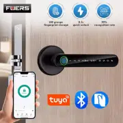 KERUI WIFI Smart Fingerprint Door Lock Biometric Door Lock with Handle TUYA APP