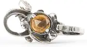 [TROLLBEADS] Turtle Clasp TAGLO-00118, one size, Sterling Silver, Quartz