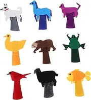 Soft Felt Hand Puppets Set 9pcs Animal Finger Puppets for Boys and Girls Educational Storytelling Toys for Toddlers