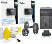 2x VIVITAR EN-EL23 BATTERY + CHARGER + CLEANING KIT for Nikon Coolpix P900
