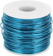 uxcell 15 Gauge Anodized Aluminum Craft Wire Bendable Bonsai Training Wire 223 Feet 1.5mm for Sculpting Crafts Wreath Floral Beading Jewelry Making, Blue
