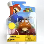 Super Mario Goomba With Power Up Accessory Coin 4" Articulated Figure 40732