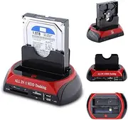 HDD Docking Station Dual 2.5" 3.5" SATA IDE Hard Disk Drive Dock OTB Card Reader