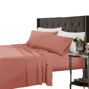 Burnt Coral Soft Cooling Bamboo Sheet Set