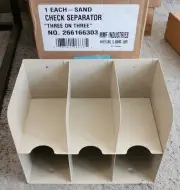 Check Seperator/Holder 6 Pocket "Three On Three" Sand- Metal- MMF Money Handling