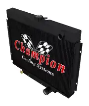 RS 3 Row Black Finish Radiator Lowhose Pass 24" for 1967-1970 Mercury Cougar XR7 (for: Ford)
