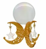 Kirks Folly Moon Dance Gazing Crystal Ball Goldtone