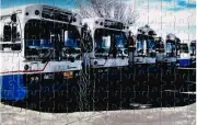 SYDNEY BUSES MERCEDES BUS LINE UP - A4 120 PIECE JIGSAW PUZZLE - (E)