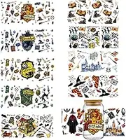 UV DTF Cup Wraps for 16 OZ, 10 Sheets Magic Academy Theme Decals Transfer Stickers for Glass Cups Tumblers