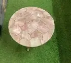 Rose Quartz Table, Round Coffee Table, Agate Side & End Table Top Home decor Art