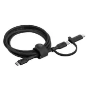 Belkin BoostCharge Pro 2-in-1 Cable With USB-C and Lightning Connector - Black (