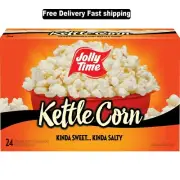 JOLLY TIME Kettlemania Microwave Kettle Corn Popcorn, 24 Ct 3 Oz. Bags