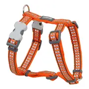 Dog Harness Red Dingo Bone Reflective 30-48 Cm Orange