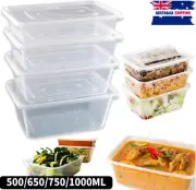 REUSABLE PLASTIC TAKEAWAY FOOD CONTAINER TAKE AWAY CONTAINERS 500/650/750/1000ML
