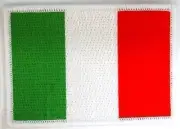 13386 ITALY FLAG ITALIAN IRON ON CLOTH PATCH APPLIQUE SEWING