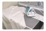Padded Vinyl Portable Ironing Mat for Convenient Ironing, Secured with Magnets