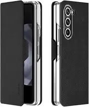 [ARAREE] Bonnet Diary Samsung Galaxy Z Fold 5 5g Case, PU Leather Flip Folio Case Closure Folding Flip Cover Compatible with Samsung Galaxy Z Fold 5 5g - Black