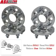 4PCS Wheel Spacers 15mm 5x114.3 M12x1.5 64.1mm Fit Land Rover Ford Toyota Lexus