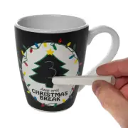 Countdown To Christmas Erasable Chalkboard Holiday Coffee Mug With Chalk Tea Cup