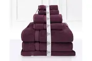 Super Plush 100% Fresh Combed Cotton Bathtowel Set 7PC Burgundy