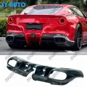 For 2013-16 Ferrari F12 Berlinetta Real Carbon Rear Bumper Lip Diffuser Splitter (for: Ferrari)