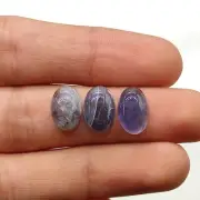 12X8 MM Oval 3pcs Rare blue iolite with sunstone cabochon healing stone M7510 AU