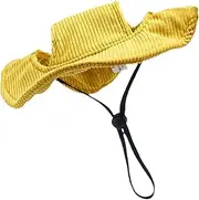 Dog Hat | Adjustable Pet Sun Cap | Wide Brim Dog Visor | Lightweight Sunbonnet Hat | Comfortable Fit with Ear Holes for Outdoor Activities Beach Outings Walking Hiking Puppy Sports Summer Travel