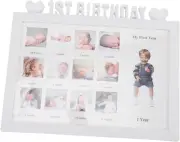 1st Birthday Picture Frame,Creative December Growth Record Photo Frame,Newbor...