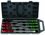 Sidchrome 8-PIECE THRU TANG SCREWDRIVER SET SCMT29110 Cellulose Acetate Handle