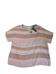Debenhams The Collection Peach Short Sleeve Top Size 16 New With Tags