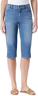 [Gloria Vanderbilt] Women's Dalia Seam Skimmer Short with Side Slit Vents Standard, Andorra Whiskers, 22