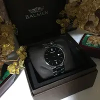 在飛比找蝦皮購物優惠-BALMER WATCH 寶馬 時尚銀殼外框黑面不銹鋼殼三鈑