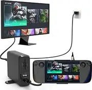 USB C Power Docking Station Compatible with Steam Deck,7 in 1 Hub Universal Multiport Adapter with 65W Charger,4k*30HZ/1080P*60HZ HDMI, Dual USB 3.0, TF SD Reader, for Laptop, Tablet, Switch, Phone
